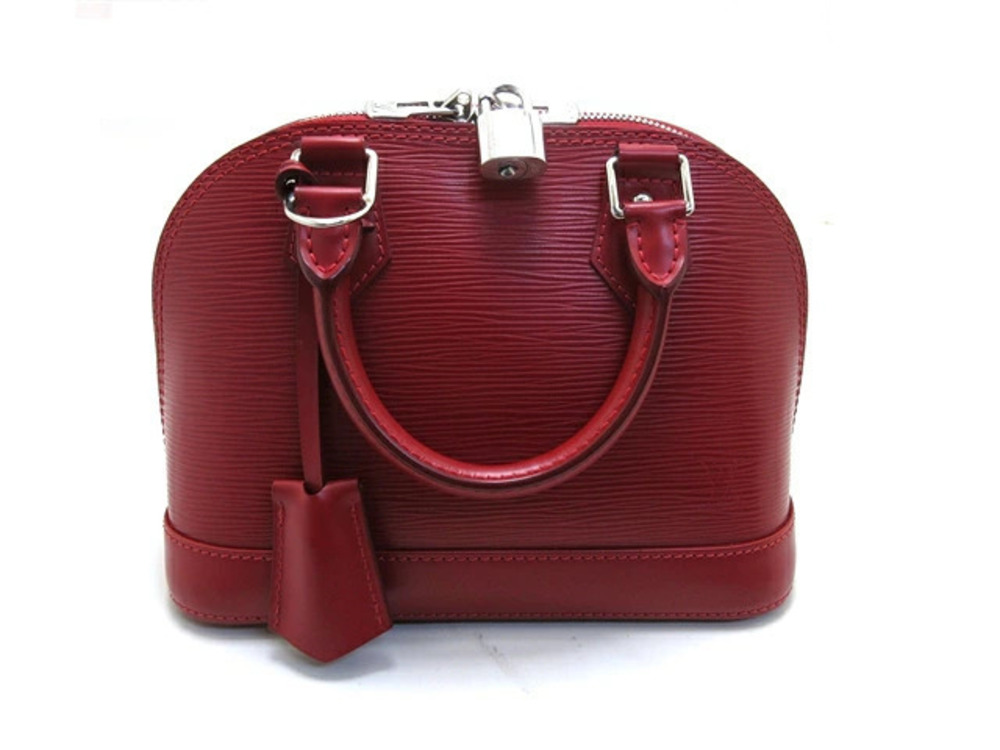 LOUIS VUITTON Alma Shoulder Bag Epi Leather Carmine